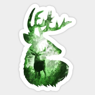 Evergreen Deer Sticker